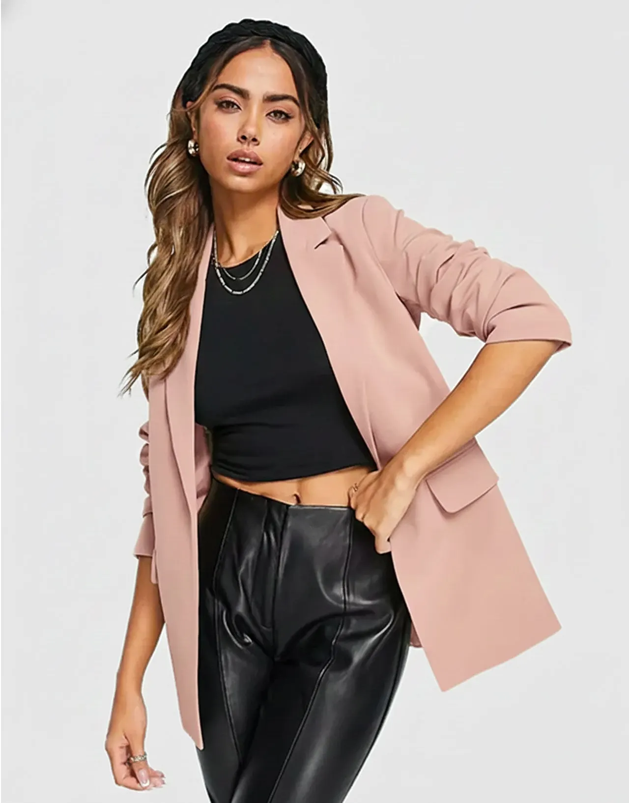 Metropolitan Longline Vegan Leather Coat Secondary image