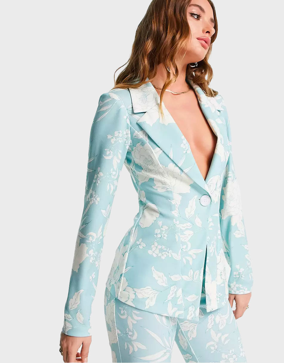 Azure Bloom Tailored Blazer Set Main image