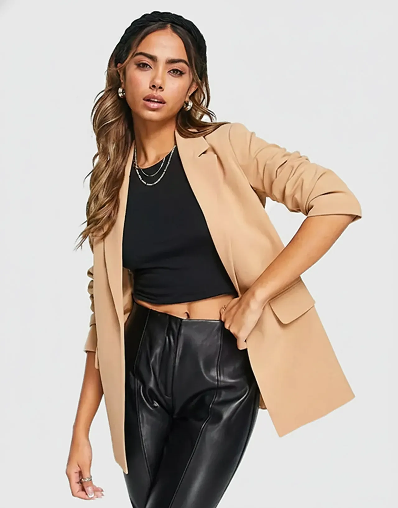 Metropolitan Longline Vegan Leather Coat Main image