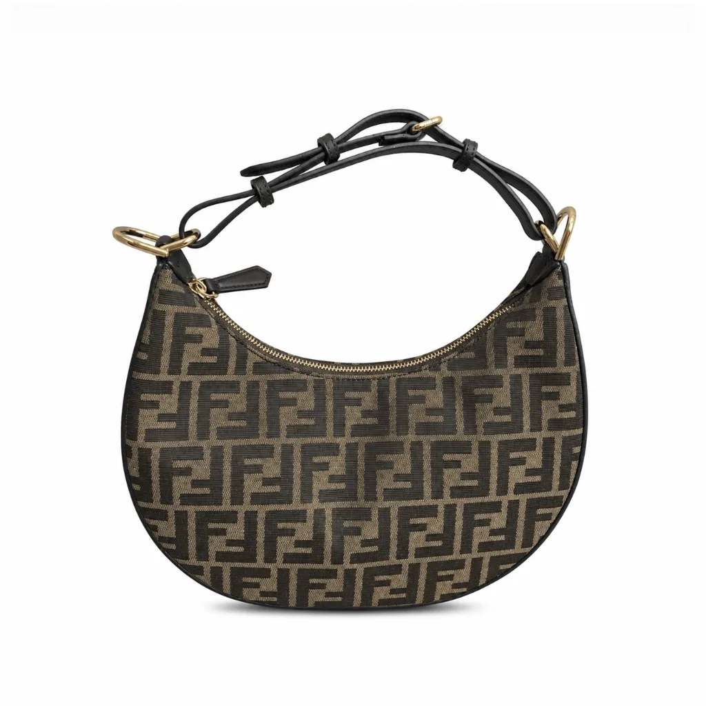 Fendi Fendigraphy Small Brown FF Jacquard Fabric Bag 29Cm Main image
