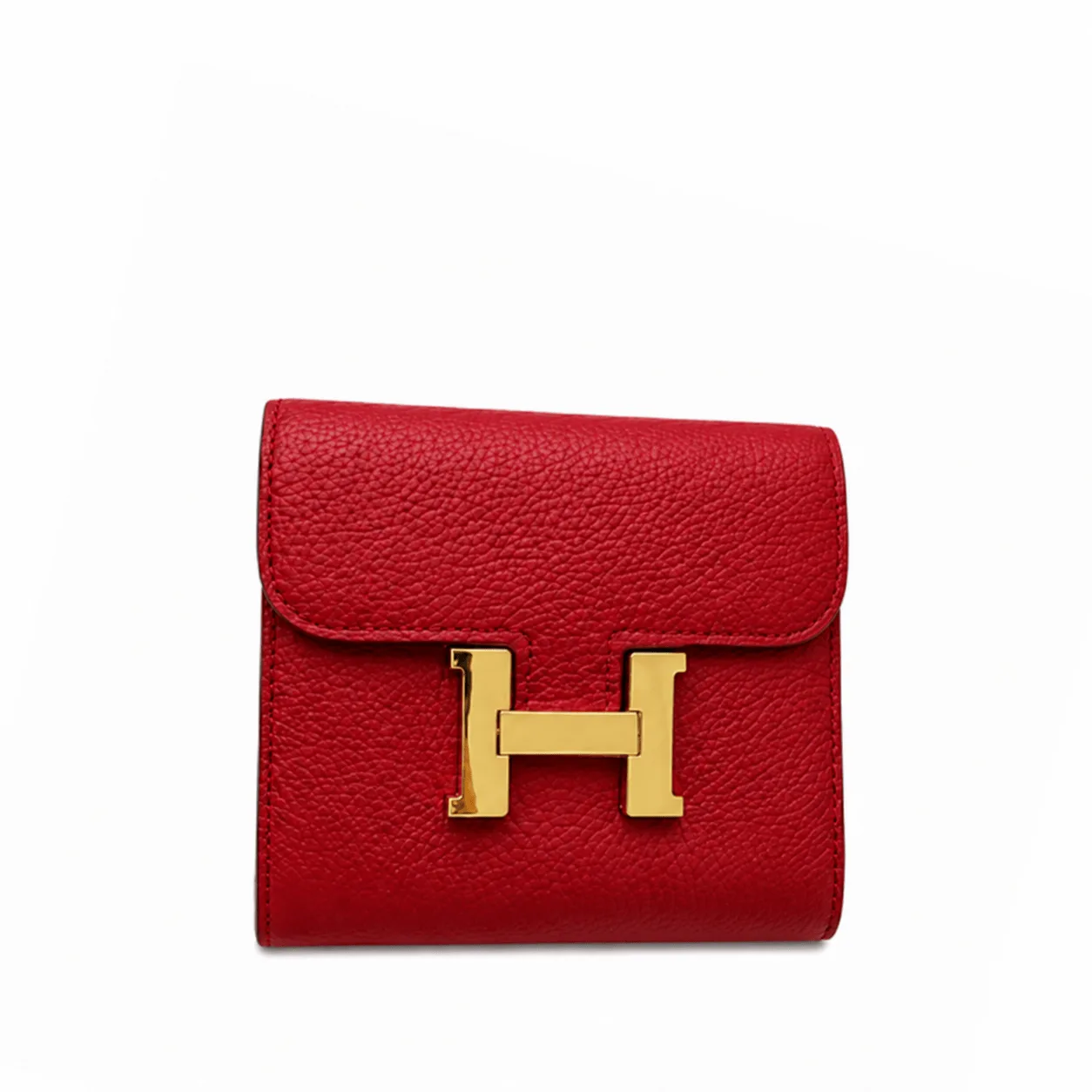 H Constance Short Wallet Red Epsom Gold Hardware Main image