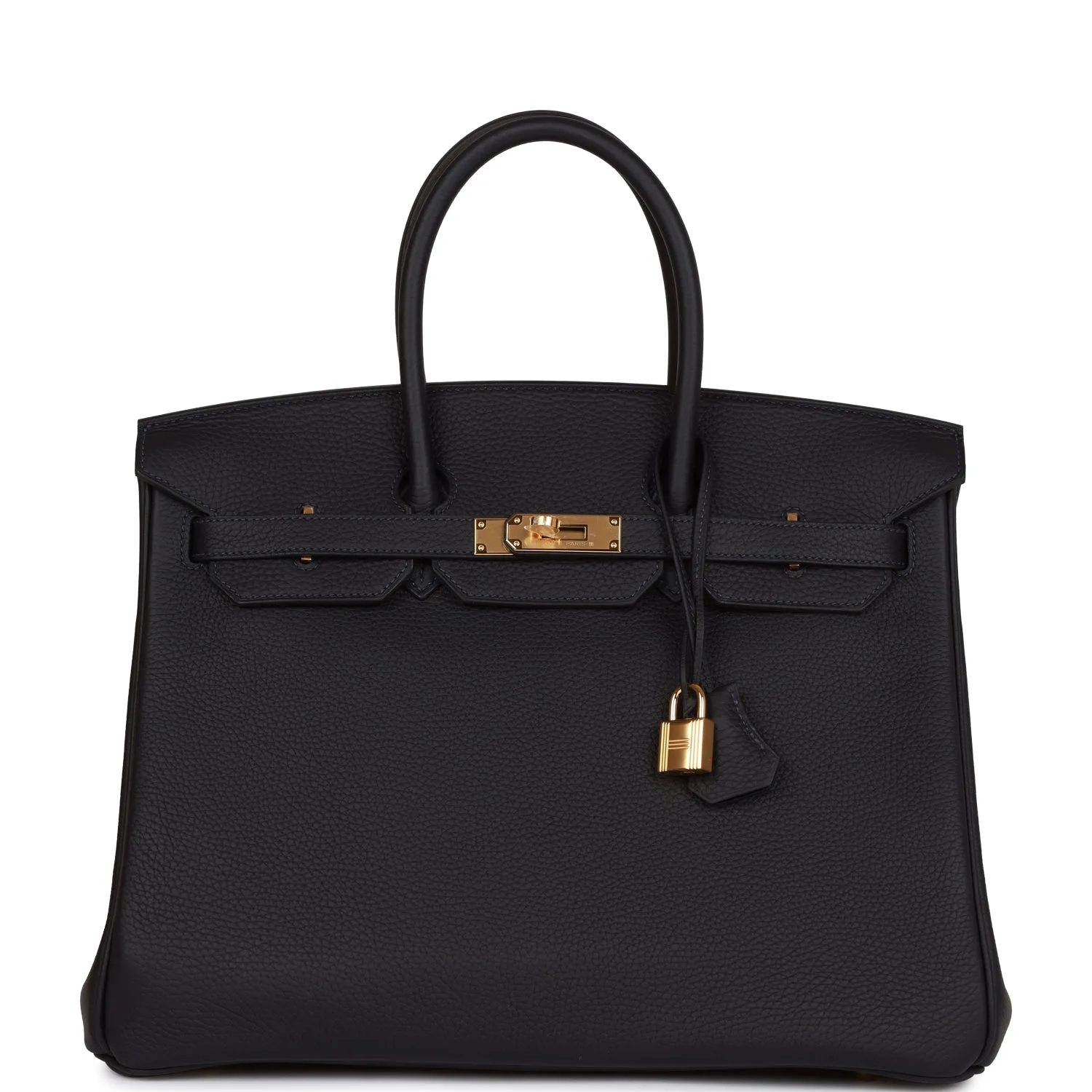 H Birkin 35 Black Caban Clemence Gold Hardware Main image