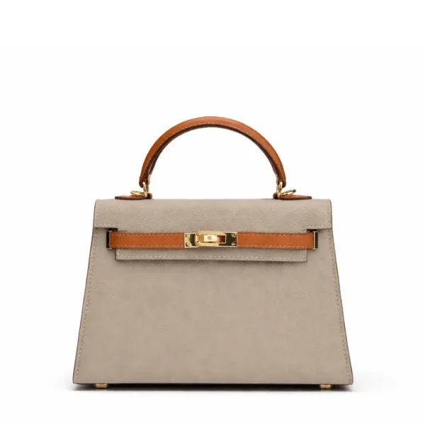 H Kelly Sellier 25 Brown and Gold Epsom Gold Hardware Main image
