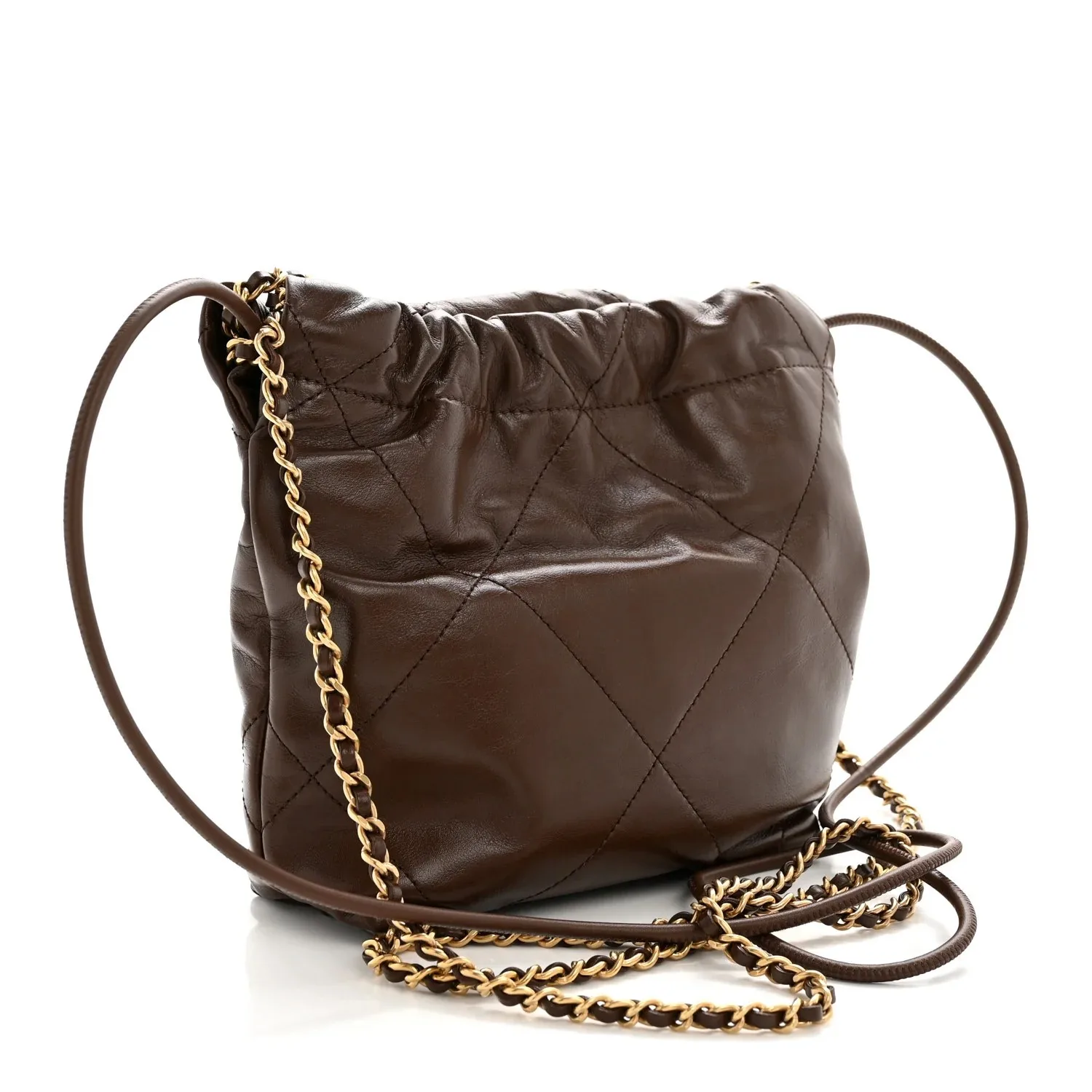 Chanel Shiny Calfskin Quilted Mini Chanel 22 Brown Secondary image