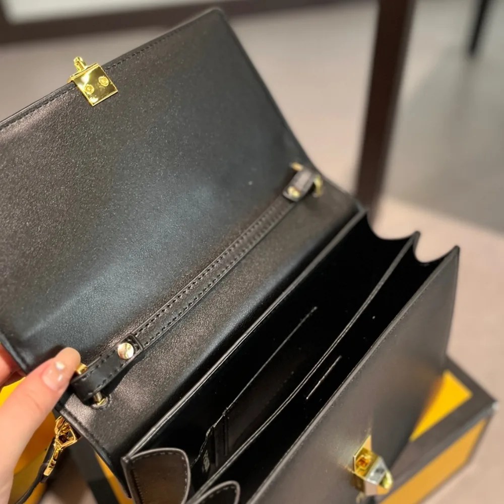 Fendi Logo Embossed Kan I Black 24Cm Secondary image