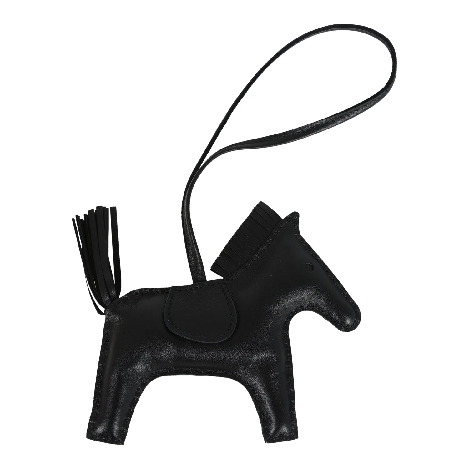 Hermes Rodeo Bag Charm MM So Black Milo Lambskin Secondary image