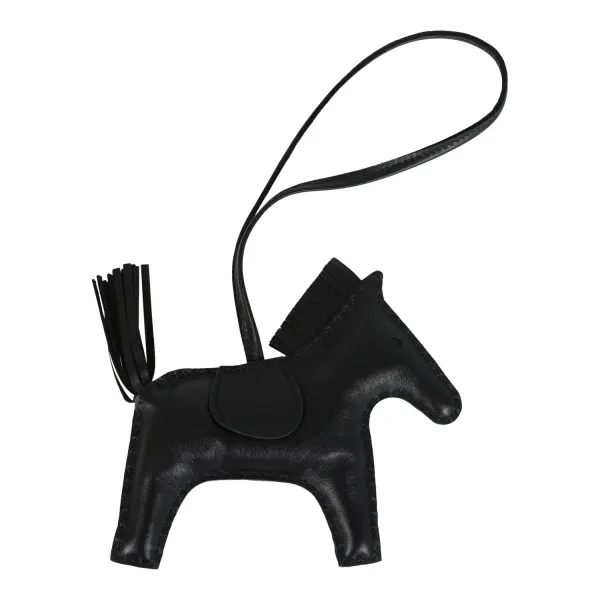 Hermes Rodeo Bag Charm MM So Black Milo Lambskin