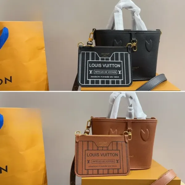 Louis Vuitton Neverfull Bandoulière Inside Out BB Monogram Black 19Cm