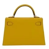 H Kelly Sellier 20 Jaune Citron Epsom Palladium Hardware