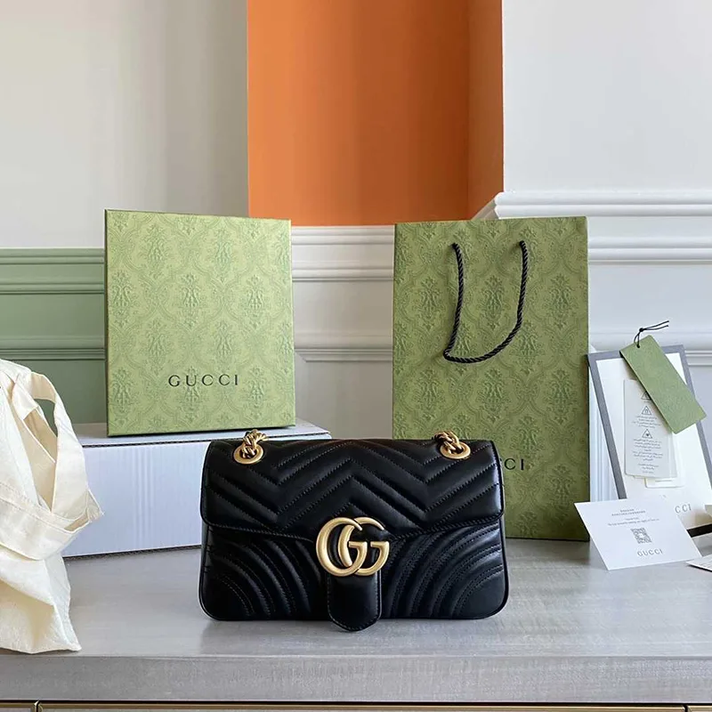 Gucci GG Marmont Small Black Shoulder Bag