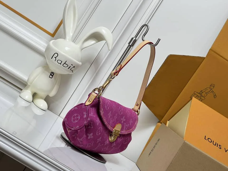 Louis Vuitton Pleaty Monogram Denim Fuchsia Bag Secondary image