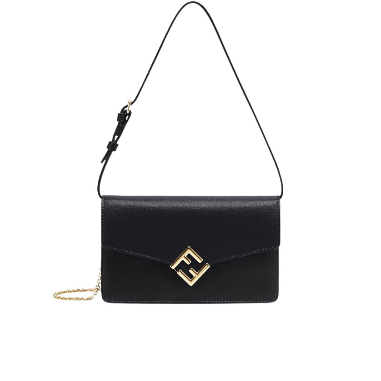 Fendi Ff Diamonds Wallet On Chain Black 22Cm 8M0488Alv4F0Kur Main image