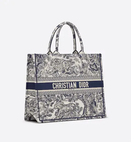 Large Dior Book Tote Blue Toile De – Featured In The Dior Legacy Look