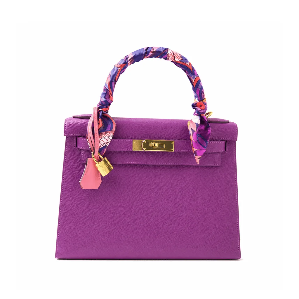 H 25cm Kelly Sellier Anemone Epsom Leather Gold Hardware Main image