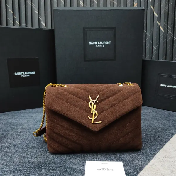 Saint Laurent Loulou Suede Shoulder Bag