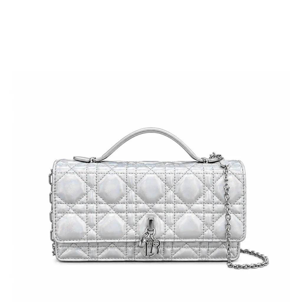 My Dior Mini Bag Iridescent Metallic Silver-Tone Cannage Lambskin Main image