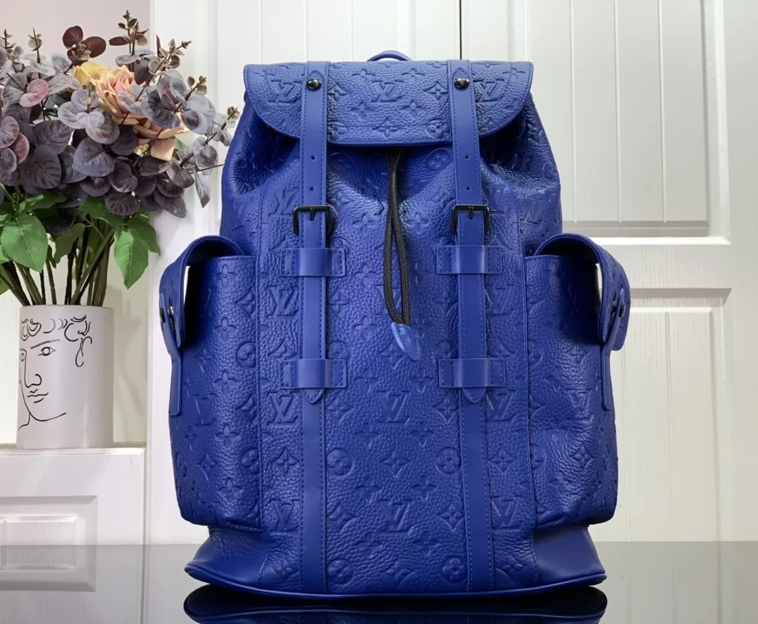 Louis Vuitton Christopher Pm Backpack Blue 48Cm M23189