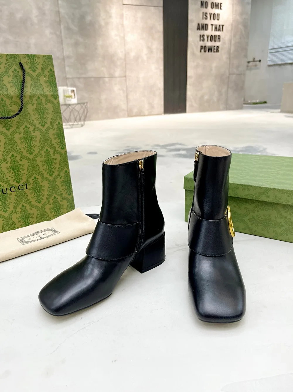 Gucci Gg Supreme Ankle Boots White