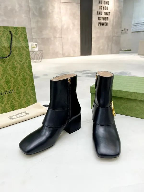 Gucci Gg Supreme Ankle Boots White