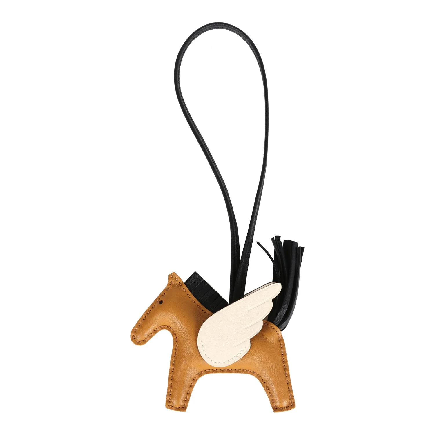 Hermes Pegase Rodeo Bag Charm PM Sesame/Black/Nata Milo Lambskin Main image