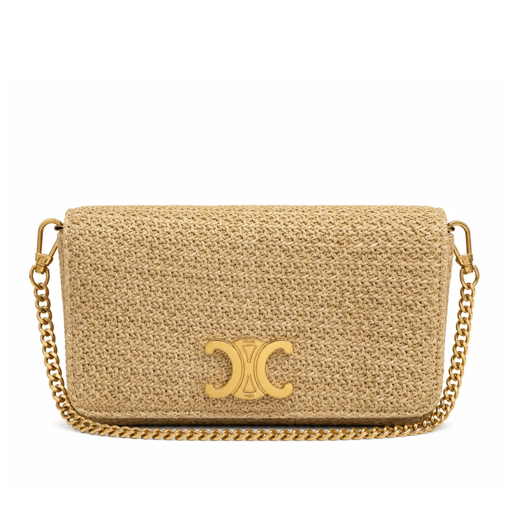 Celine Multipochette In Raffia Tan 23Cm Main image
