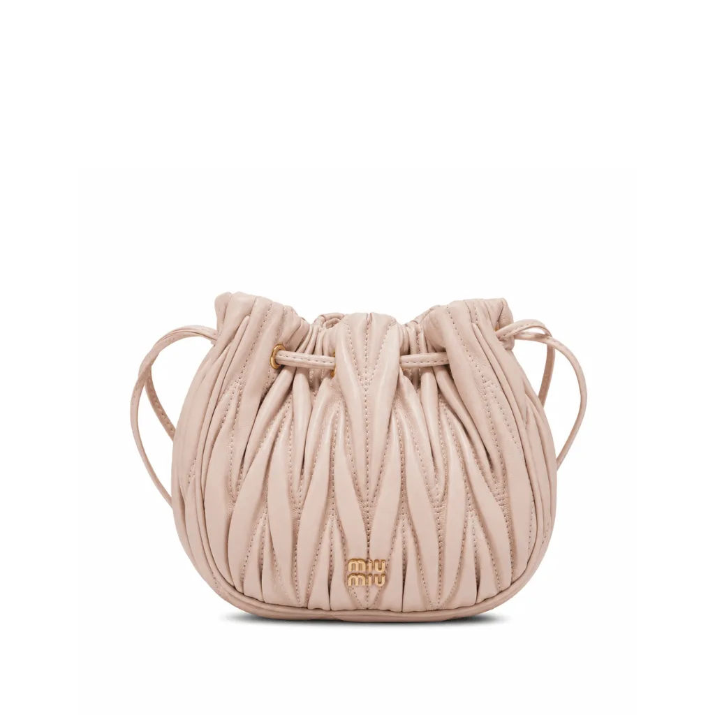 Miu Miu Matelassé Nappa Leather Pouch Powder Pink Main image