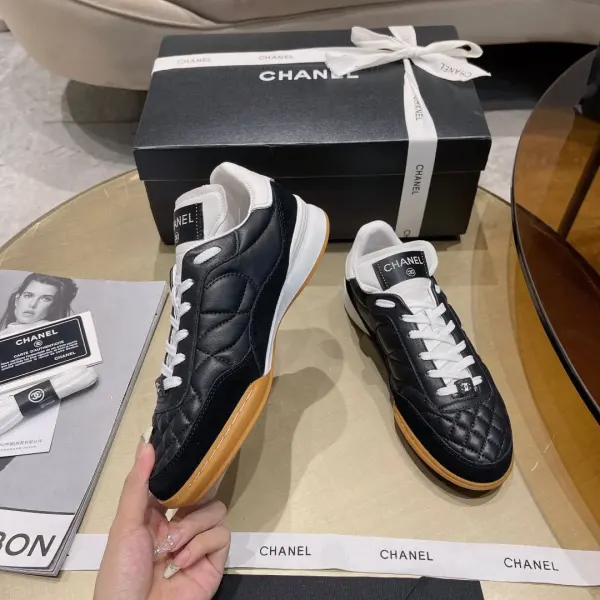 Chanel Sneakers Calfskin Suede Black