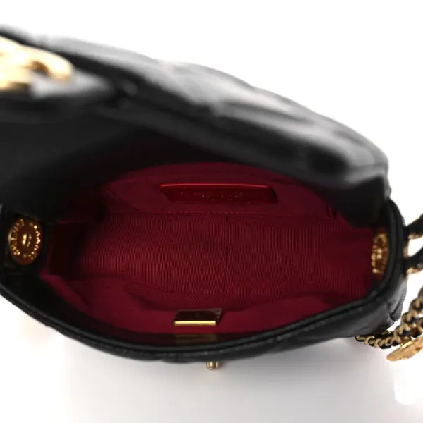 Chanel Caviar Quilted Mini Twist Your Buttons Flap Black