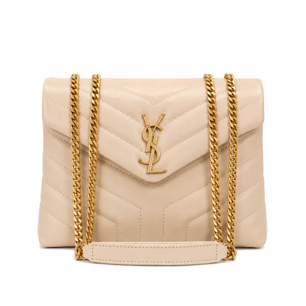 Saint Laurent Loulou Small Chain Bag In Matelasse Y Dark Beige Gold 25Cm 494699Dv7272721 Main image