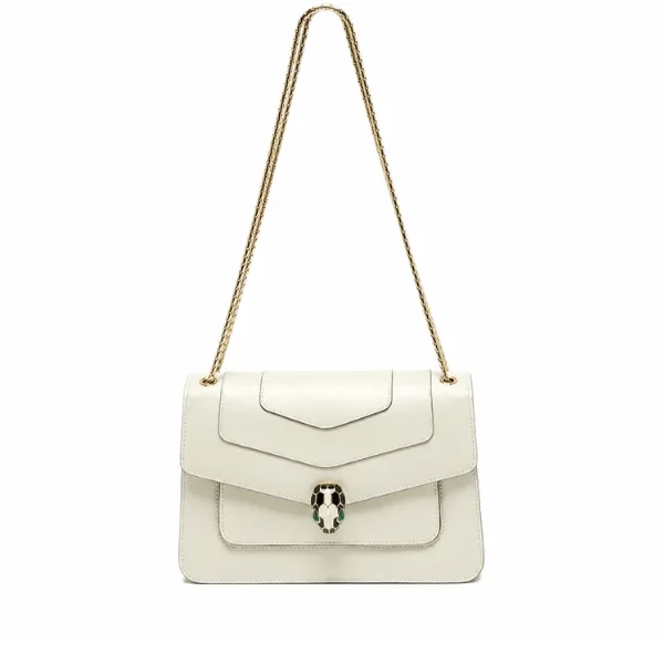 Bvlgari Off White Leather Serpenti Forever Flap Shoulder Bag Main image