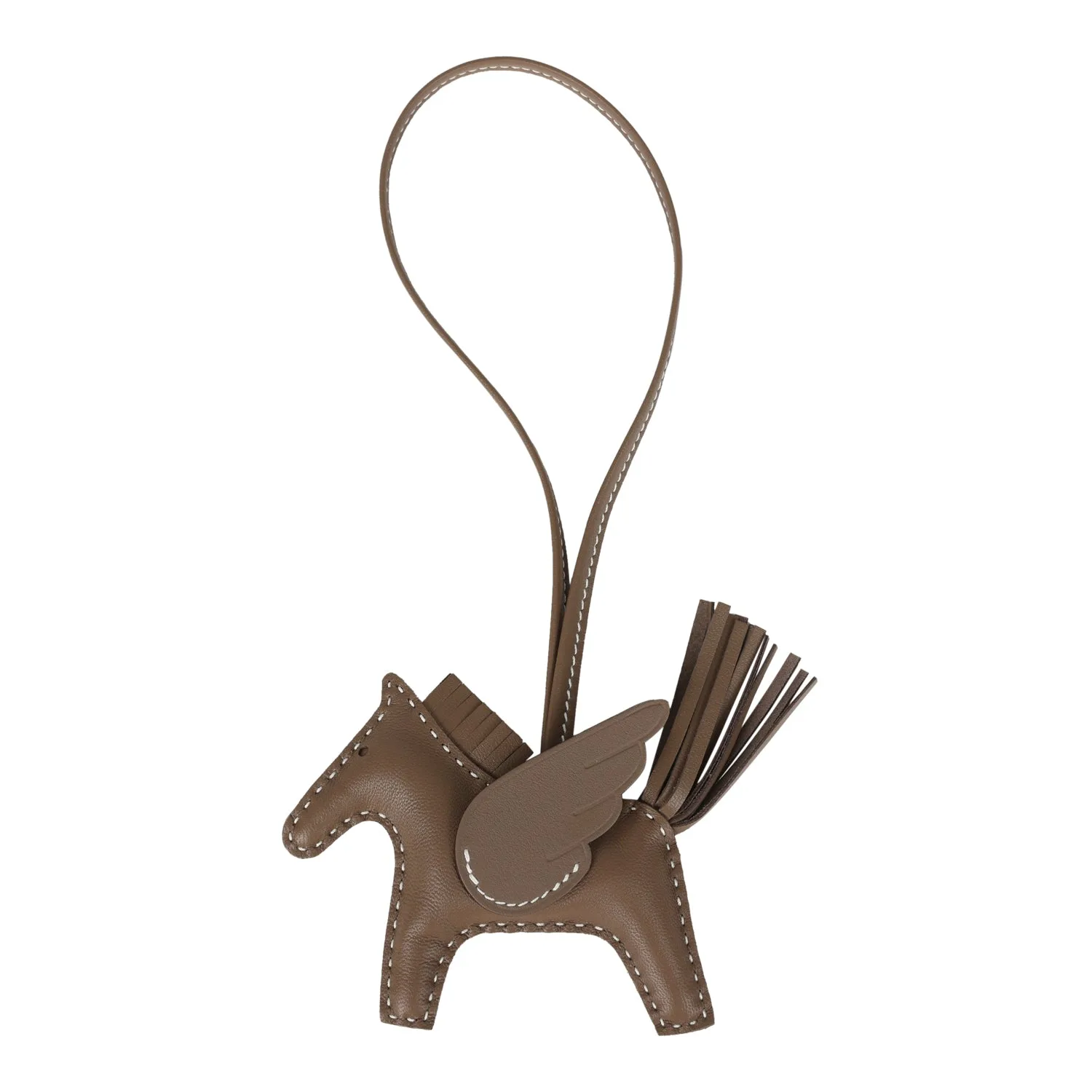 Hermes Pegase Rodeo Bag Charm PM Etoupe Milo Lambskin Main image