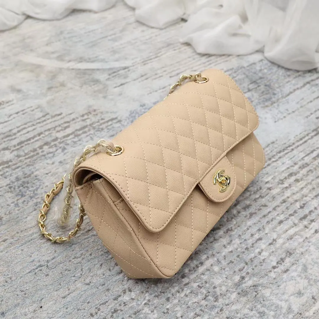 Chanel Classic Grain Gold Hardware Handbag Beige 25Cm A01112 Secondary image