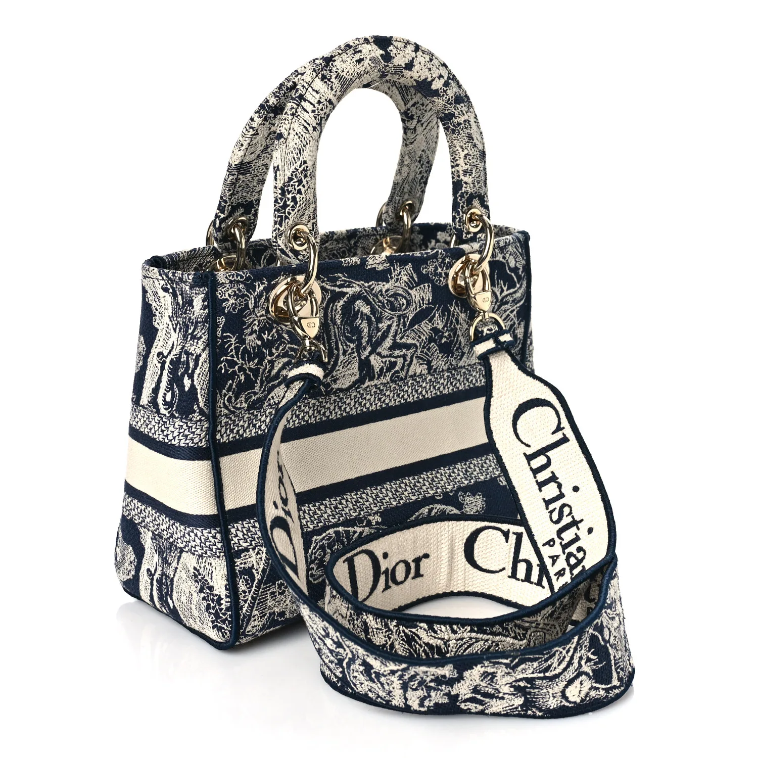 Dior Medium Lady D-lite Bag Blue Toile De Jouy Reverse Embroidery Secondary image