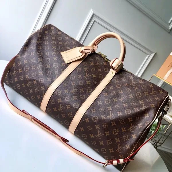The Louis Vuitton Travel Élan – 2 Piece Bundle (Keepall Bag + Slides)