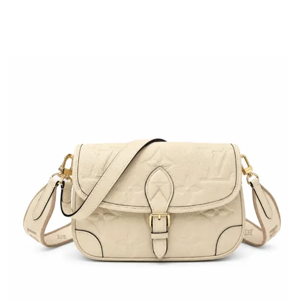 Louis Vuitton Diane Monogram Empreinte Leather Cream Beige 18Cm M46388