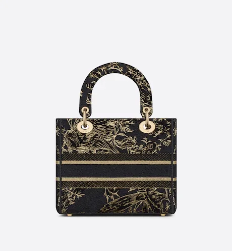 Lady D-Lite Bag Black Dior With Secondary image