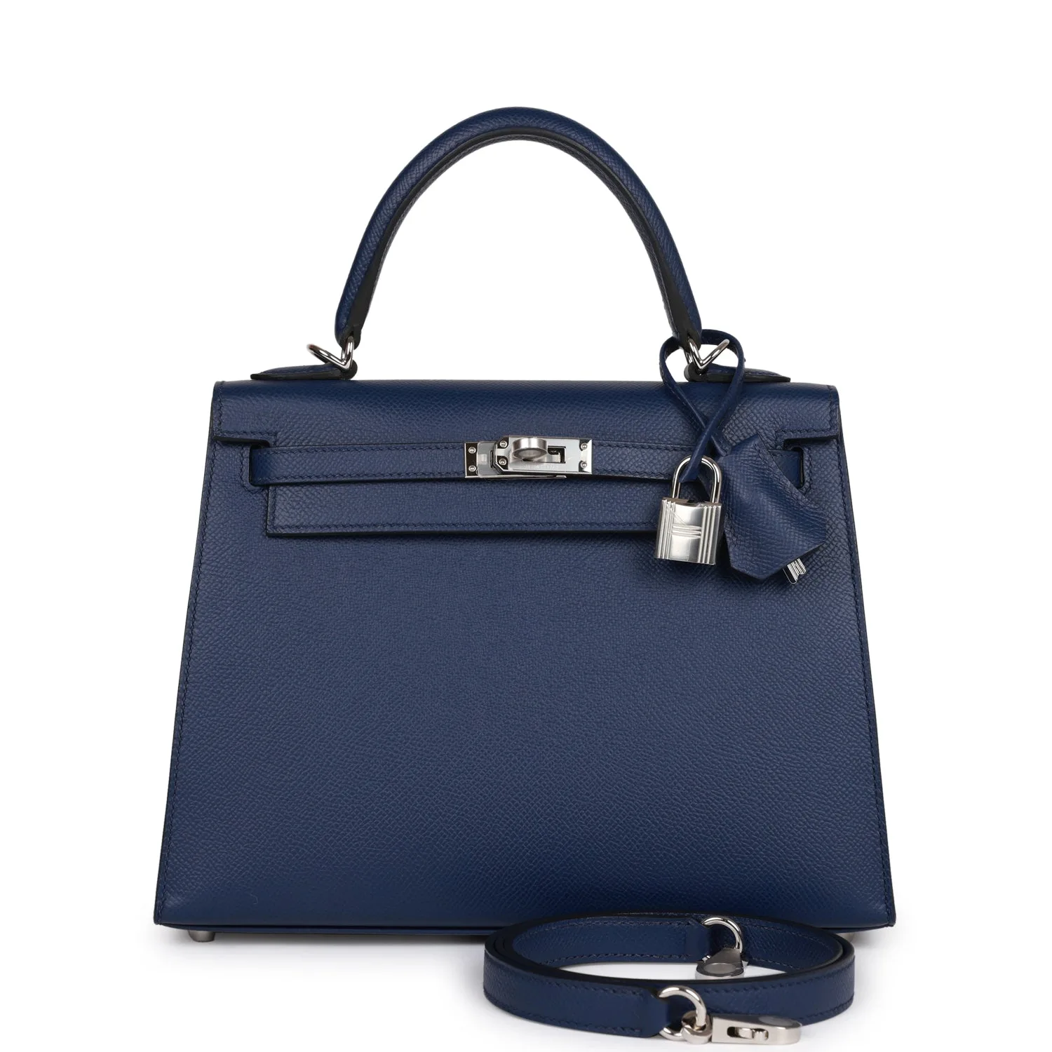 H Kelly Sellier 25 Bleu Saphir Epsom Palladium Hardware Main image
