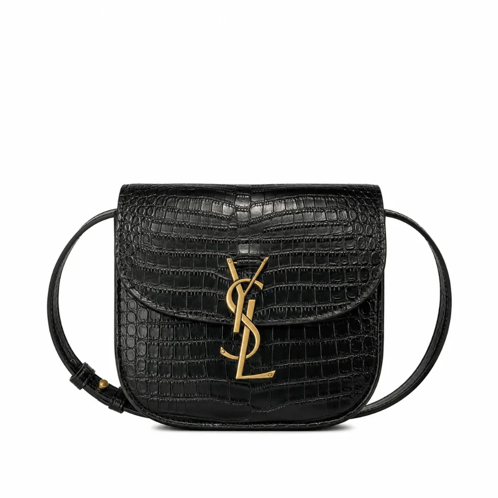 Saint Laurent Kaia Small Embossed Leather Black Bag 18Cm Main image