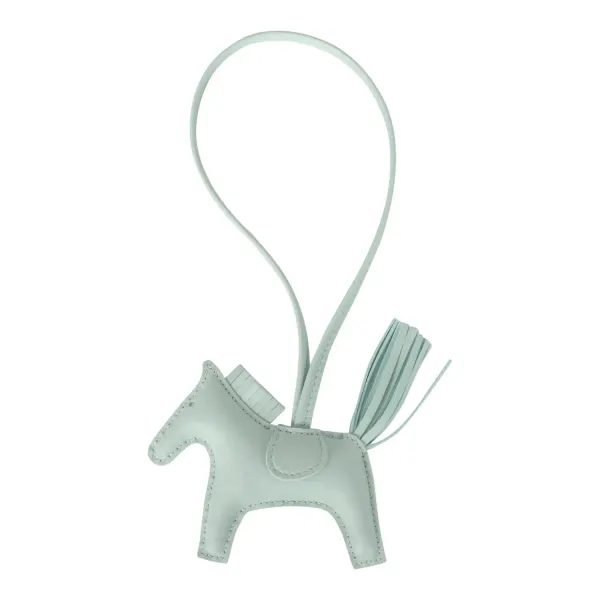Hermes Rodeo Bag Charm PM Vert Peppermint Milo Lambskin