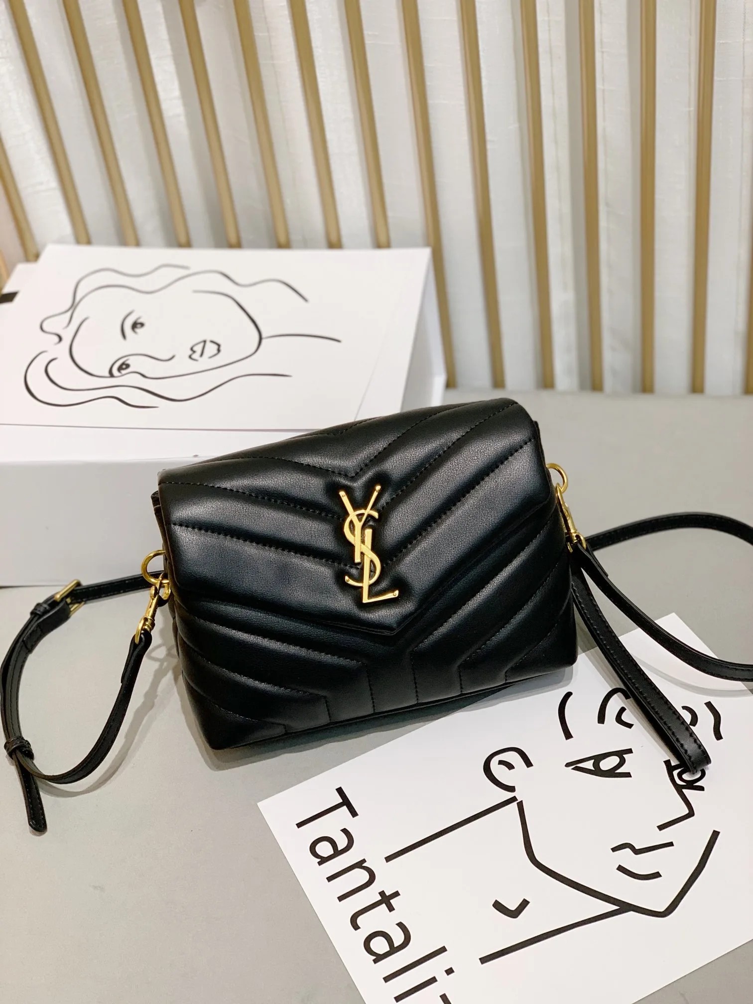 Saint Laurent Loulou Toy Strap Bag In Quilted Y Leather Black 678401Dv7071000 Secondary image