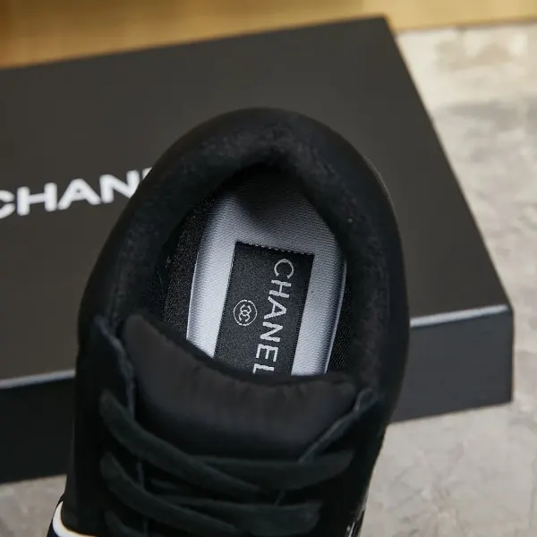 Chanel Suede Reflective Sneakers Black