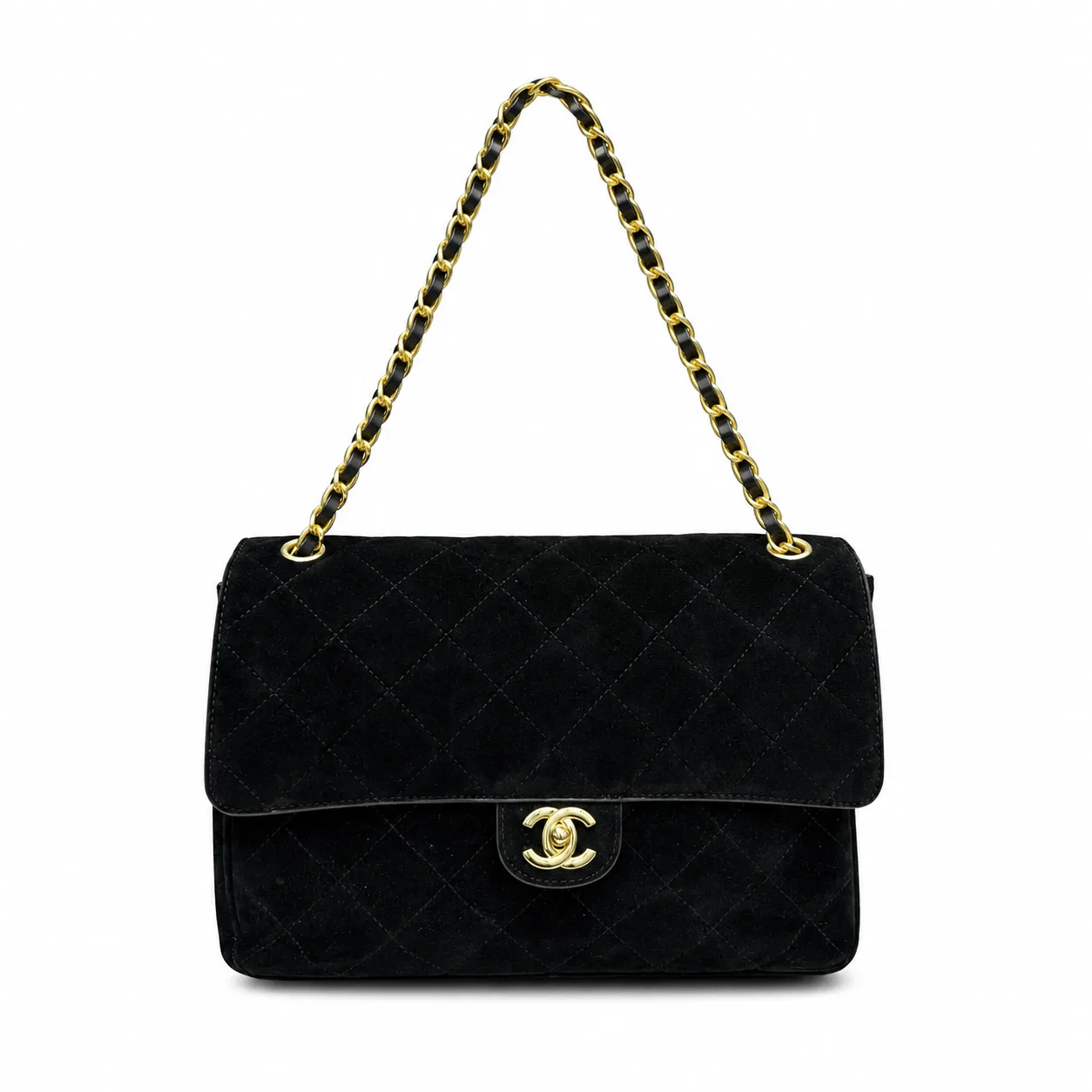 Chanel Suede Calfskin Large Souplissimo Maxi Flap Black Main image