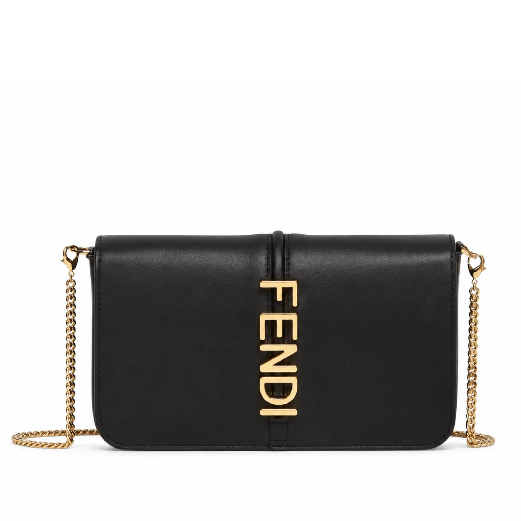 Fendi Fendigraphy Wallet On Chain Black 21Cm 8Bs076A5Dyf0Kur Main image