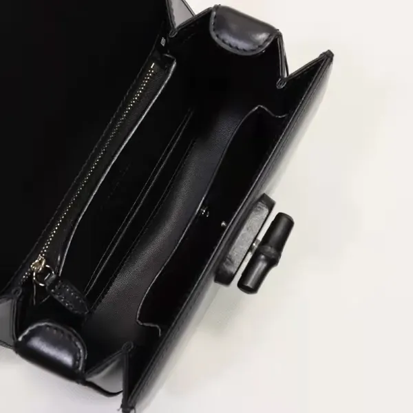 Gucci Bamboo 1947 Small Top Handle Bag In Black