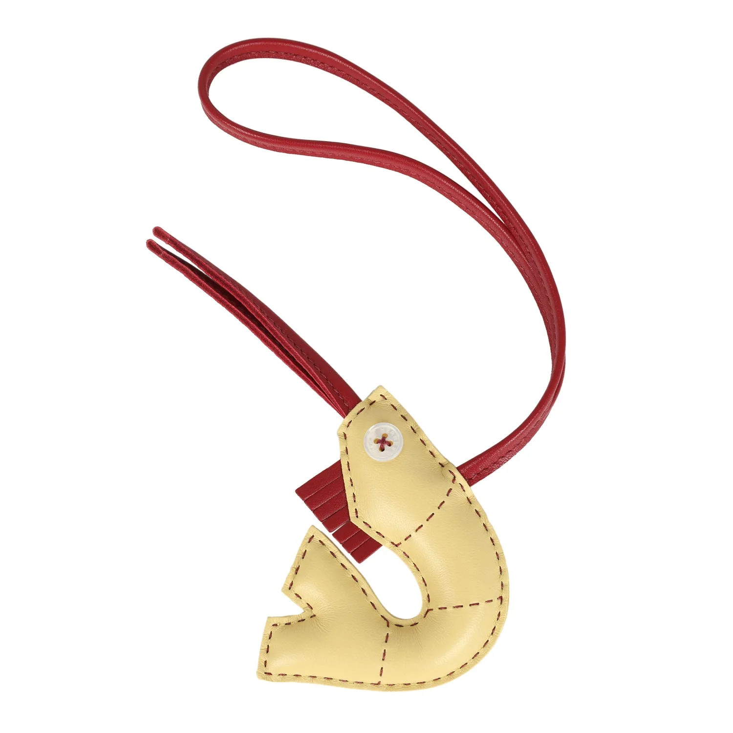 Hermes Hibouton Shrimp Bag Charm Multi Milo Lambskin Main image