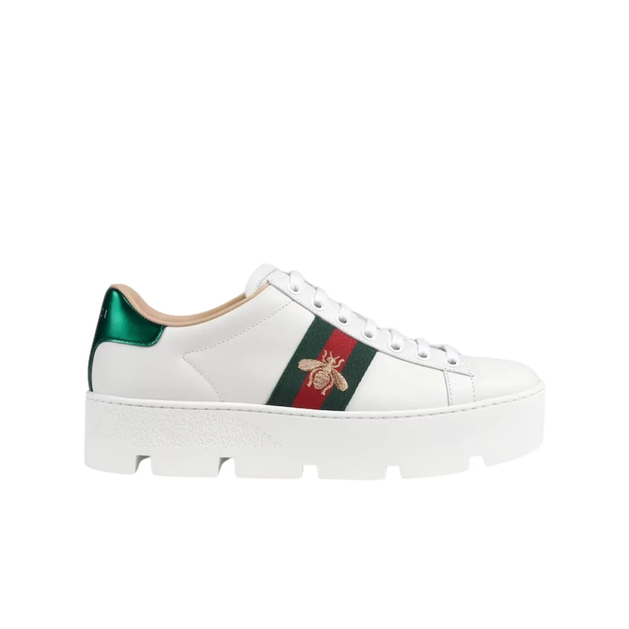 Gucci Ace Embroidered Platform Sneaker White 577573 Dope0 9064 Main image