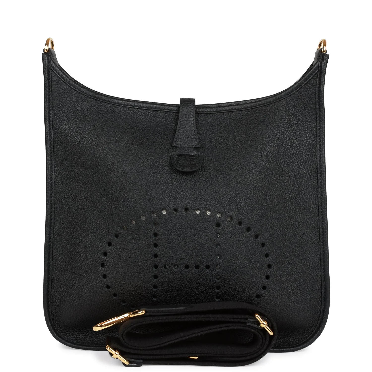 H Evelyne Pm Black Clemence Gold Hardware Main image