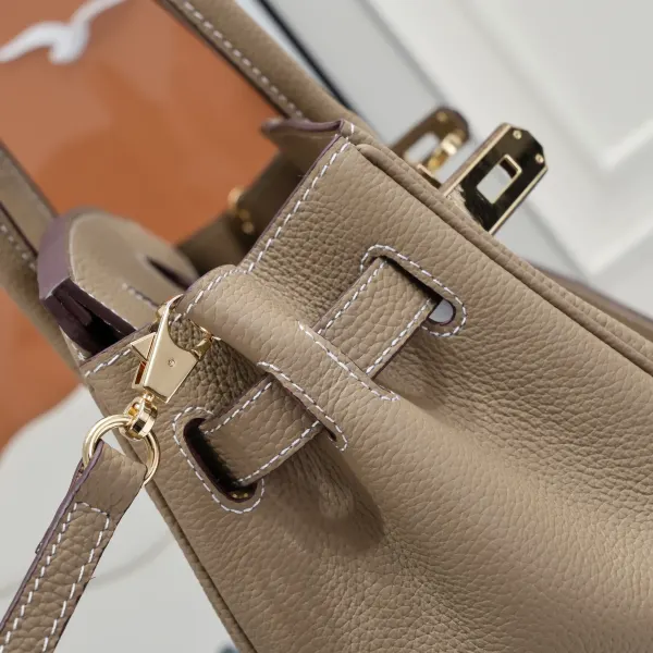 H Birkin 30CM Taupe Horse Draw Carriage Embossed