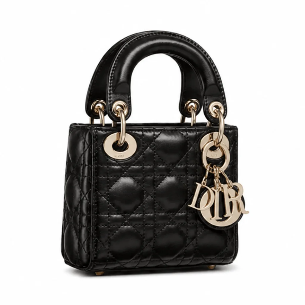 Micro Lady Dior Bag Black 12cm Main image