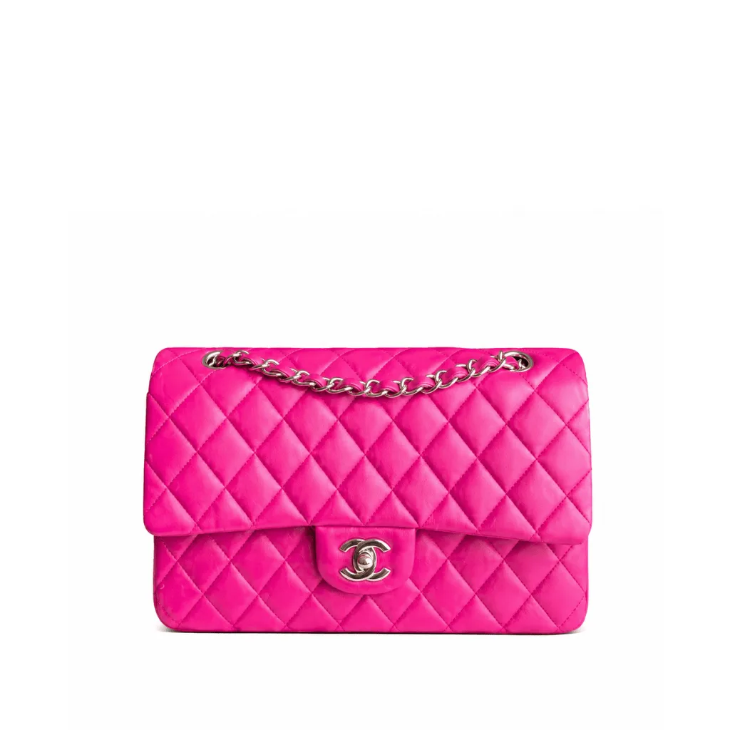 Chanel Pink Quilted Matte Caviar Leather Classic Jumbo Double Flap Bag 25cm Main image